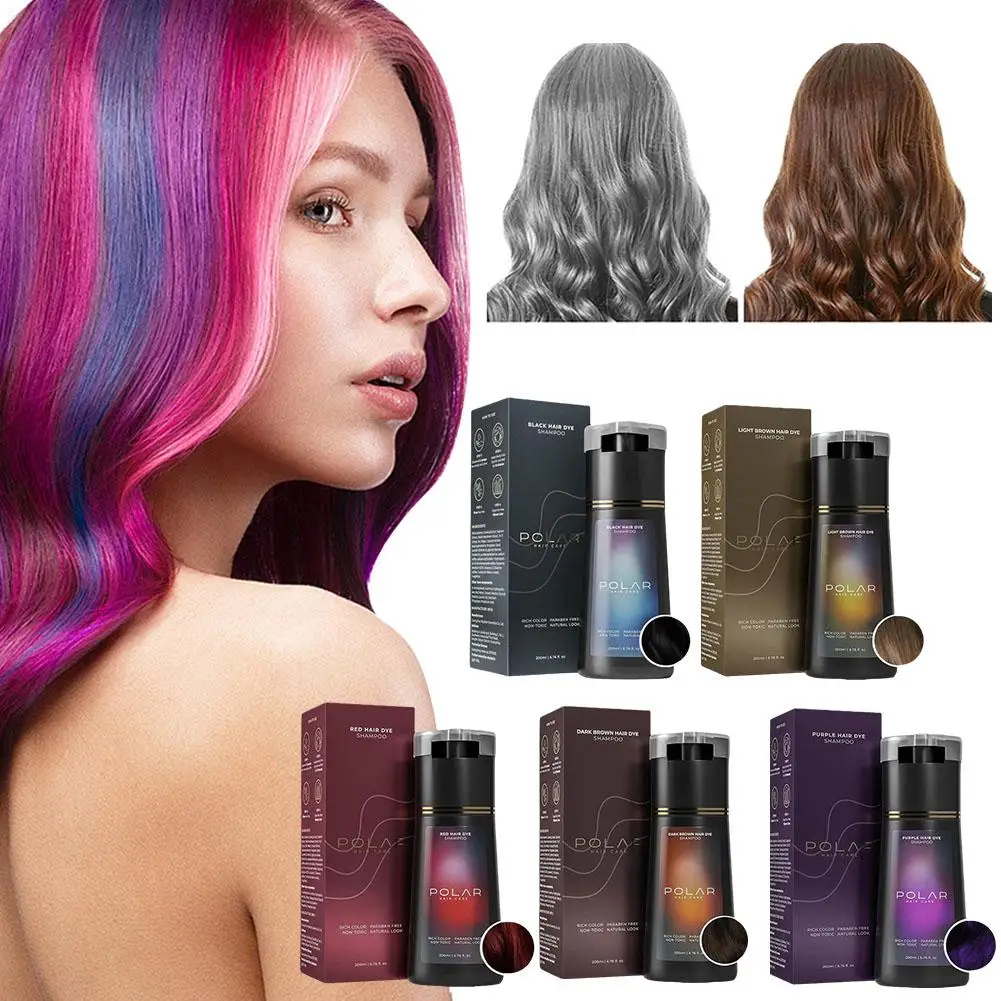 Hair Spray Color - Mehrfarbige Grauhaar-Abdeckung Shampoo-Set – Semi-permanente natürliche